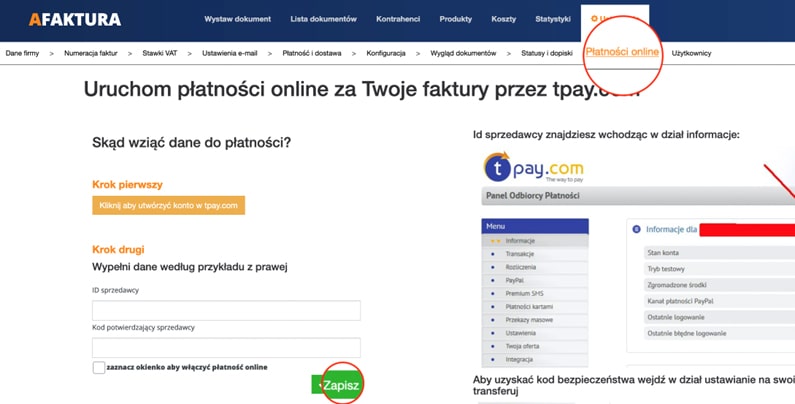 Gdzie znaleźć dane z Tpay.com?
