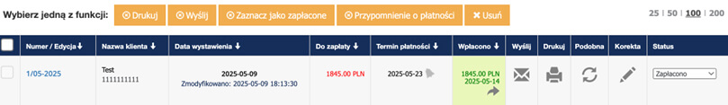Jak oznaczyć fakturę jako zapłaconą
