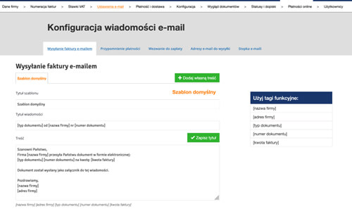 Jak ustawić własny wz&oacute;r wezwania do zapłaty