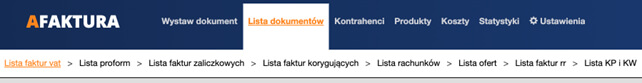 Wybierz lista płatności
